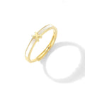 Enamel Cross Gold Plated Ring