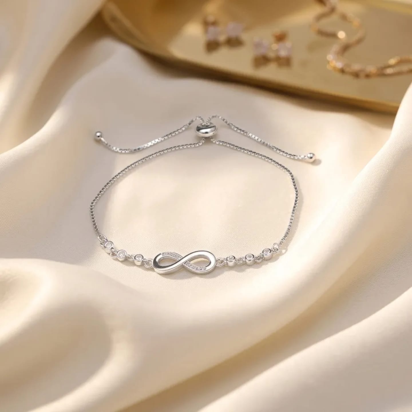 925 sterling silver Eternal Spark Infinity Bracelet for women & girls
