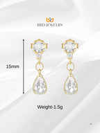 Pear Drop CZ Earrings