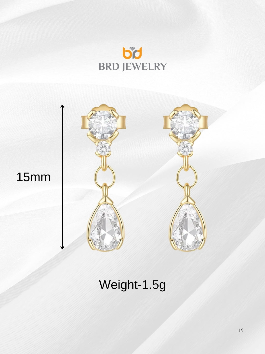 Pear Drop CZ Earrings
