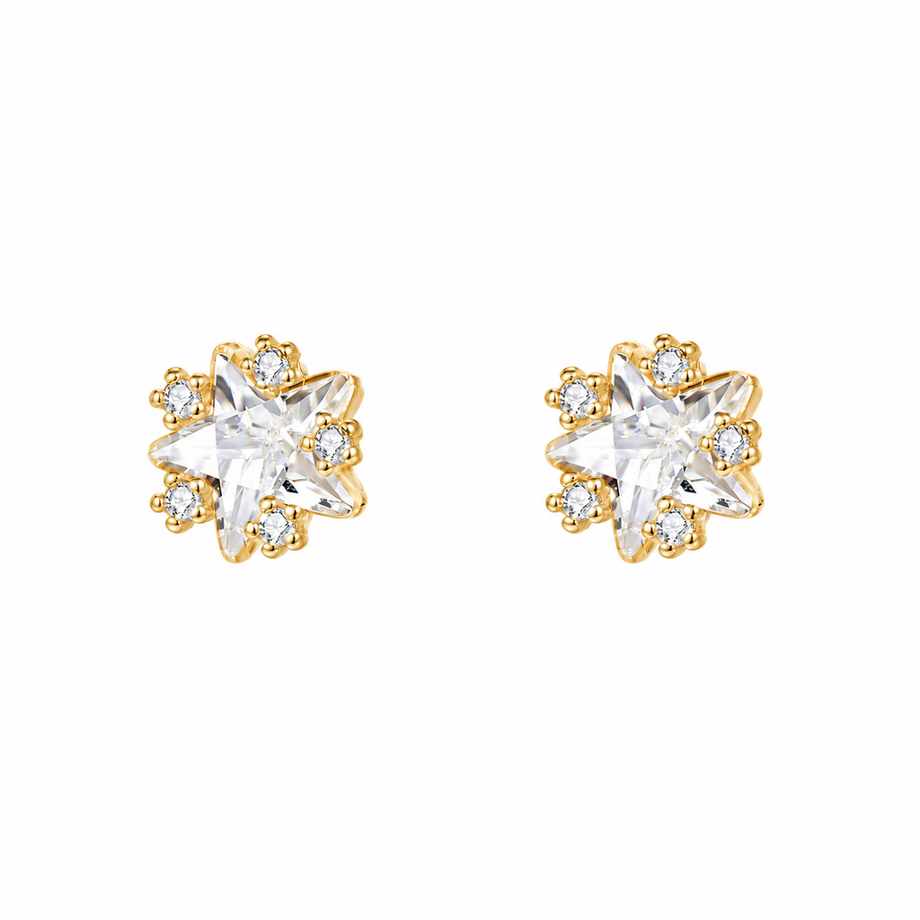 Starburst Gold-Tone Stud Earrings