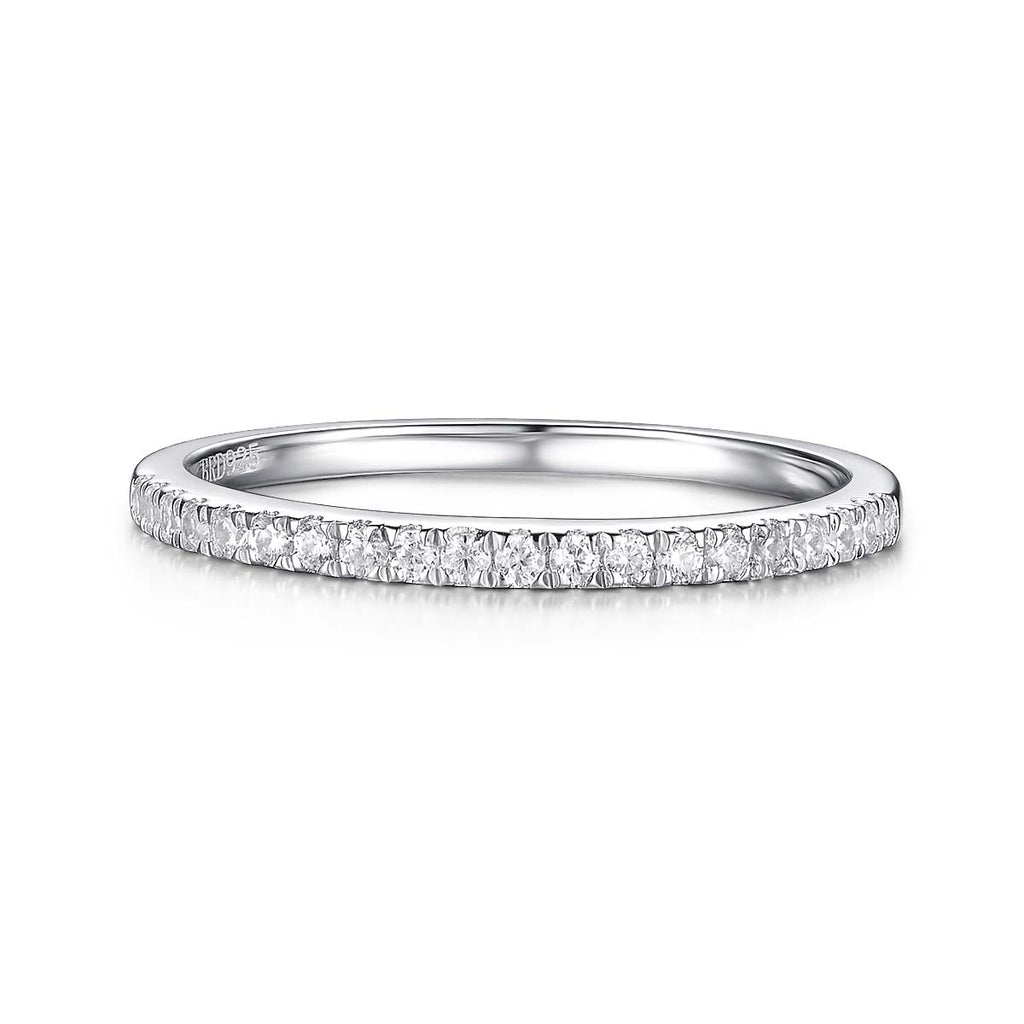 White American Diamond Eternity Ring