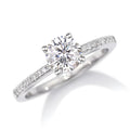 1 Ct GRA Certified Moissanite Adjustable Ring In Sterling Silver