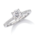 1 Ct GRA Certified Moissanite Adjustable Ring In Sterling Silver