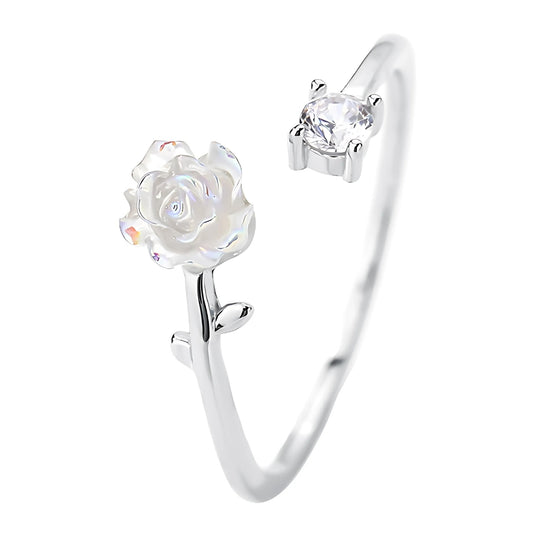 Silver Rose Ring: Elegance in Bloom