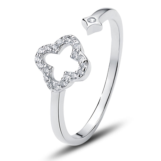 Sterling Silver Clover Ring