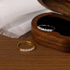 Half Eternity Ring For Women & Girls (Adjustable)