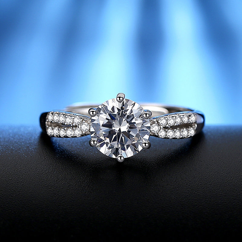 Modern Solitaire Silver Adjustable Ring