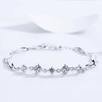 Modern Silver Waves Bracelet