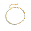 Swiss Zircon Link Chain Adjustable Bracelet