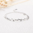 Minimalistisches Blattsilberarmband