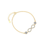 Evil Eye Infinity Bracelet In 18k Gold Plating