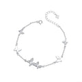 Blissful Butterfly Silver Bracelet