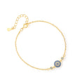 18 Karat vergoldetes Evil Eye-Armband