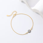 18 Karat vergoldetes Evil Eye-Armband