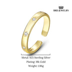 Gold Plated Star CZ Silver Ring