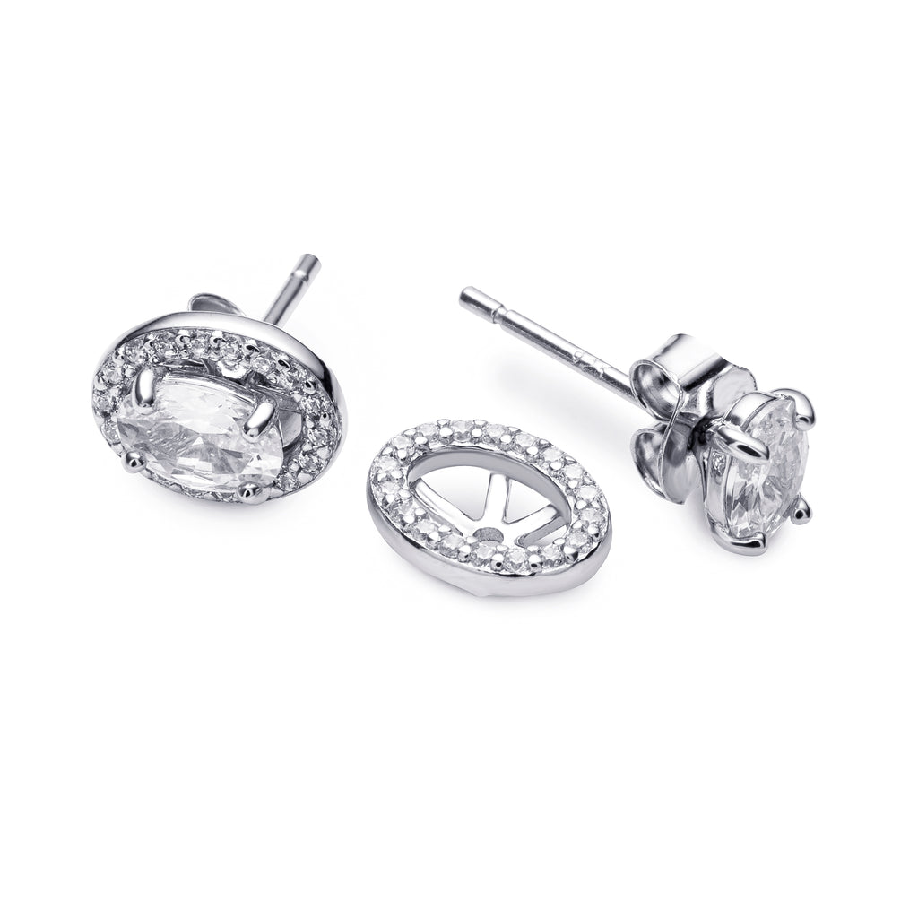 Classic Oval Stud Earrings
