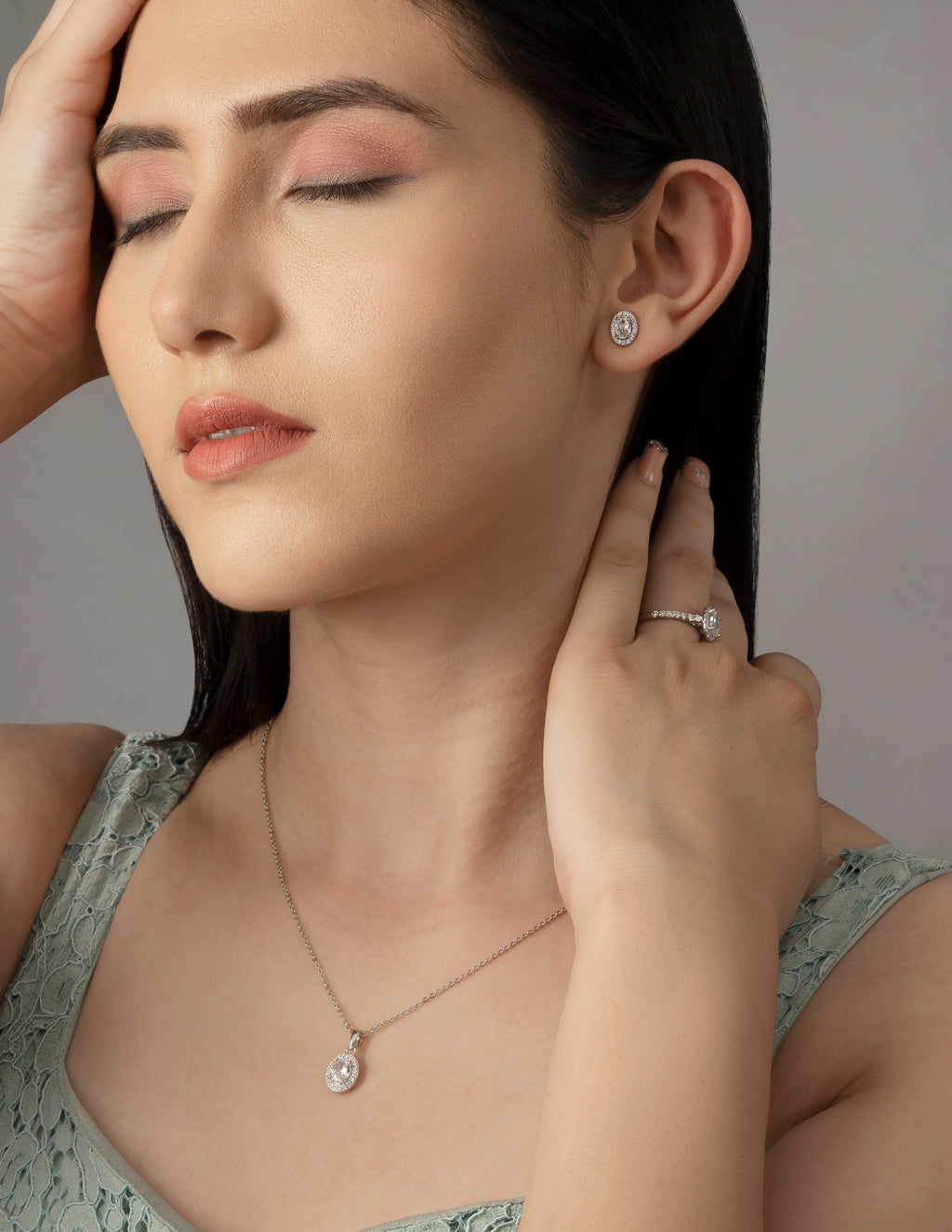 Classic Oval Stud Earrings