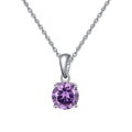 Round Amethyst Pendant Necklace