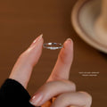 Twisted CZ Stone Silver Ring