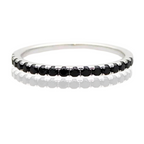 Black Moissanite Diamond Eternity Ring