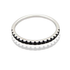 Black Moissanite Diamond Eternity Ring