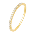18k Gold Plated White American Diamond Eternity Ring