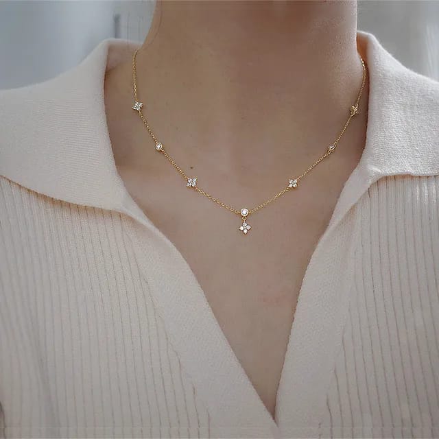Moissanite Silver Necklace