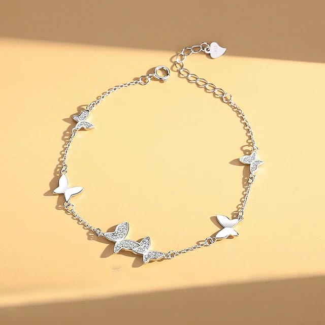 Blissful Butterfly Silver Bracelet