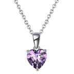 Royal Amethyst Heart Necklace