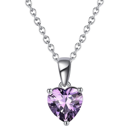 Royal Amethyst Heart Necklace