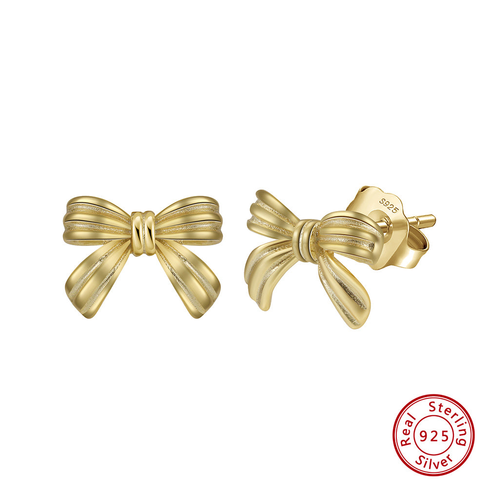 Golden knot stud earrings