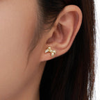 Golden knot stud earrings