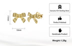 Golden knot stud earrings