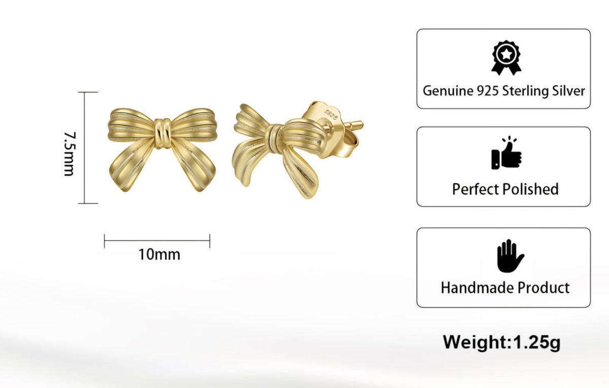 Golden knot stud earrings