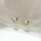 Cute Heart studs in 14k gold plating