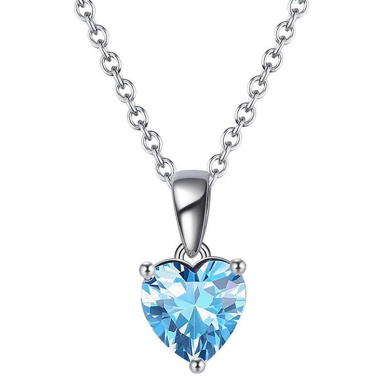 Blue Ocean Heart Necklace
