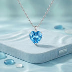 Blue Ocean Heart Necklace