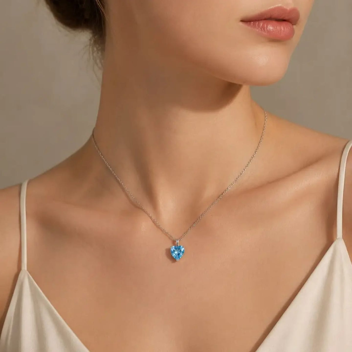 Blue Ocean Heart Necklace