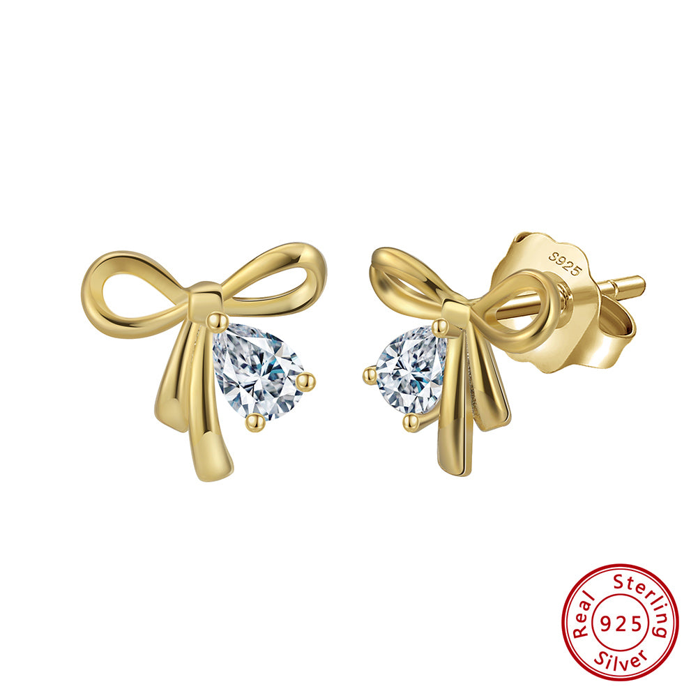 Bow stud earrings