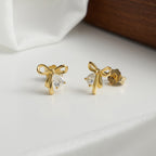Bow stud earrings