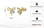 Bow stud earrings