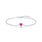 Dainty Pink Heart Bracelet