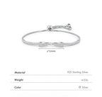 Elegant Bow Swiss Zirconia Slider Bracelet