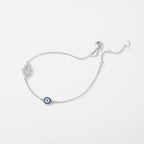 Dainty Evil Eye & Hamsa Hand Bracelet