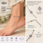 Bloom Charm Silver Anklet