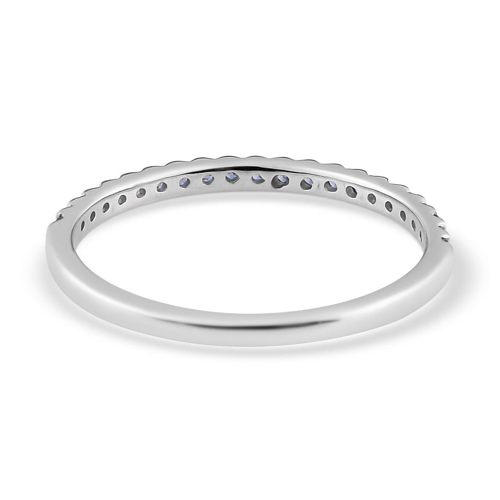 Blue Sapphire American Diamond Eternity Ring
