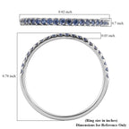 Blue Sapphire American Diamond Eternity Ring