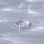 Goodluck Fish Tail Silver Ring