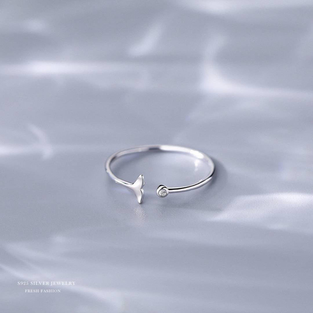 Goodluck Fish Tail Silver Ring